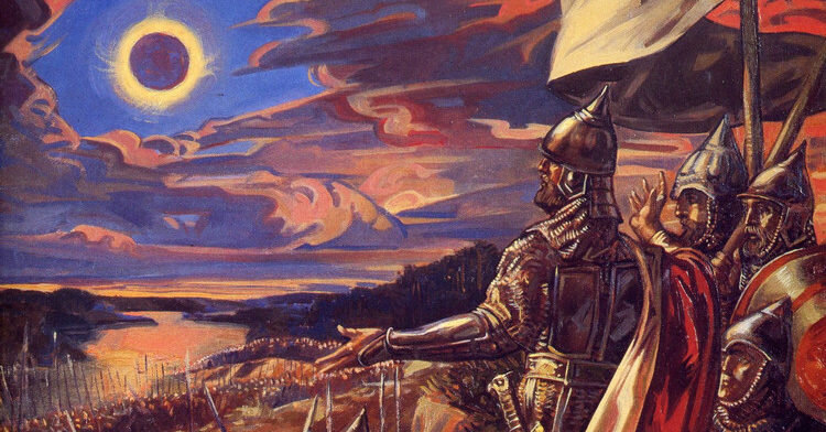 Солнечное затмение, предупредающее Князя Игоря о несчастье. Фото: Яндекс-картинки.