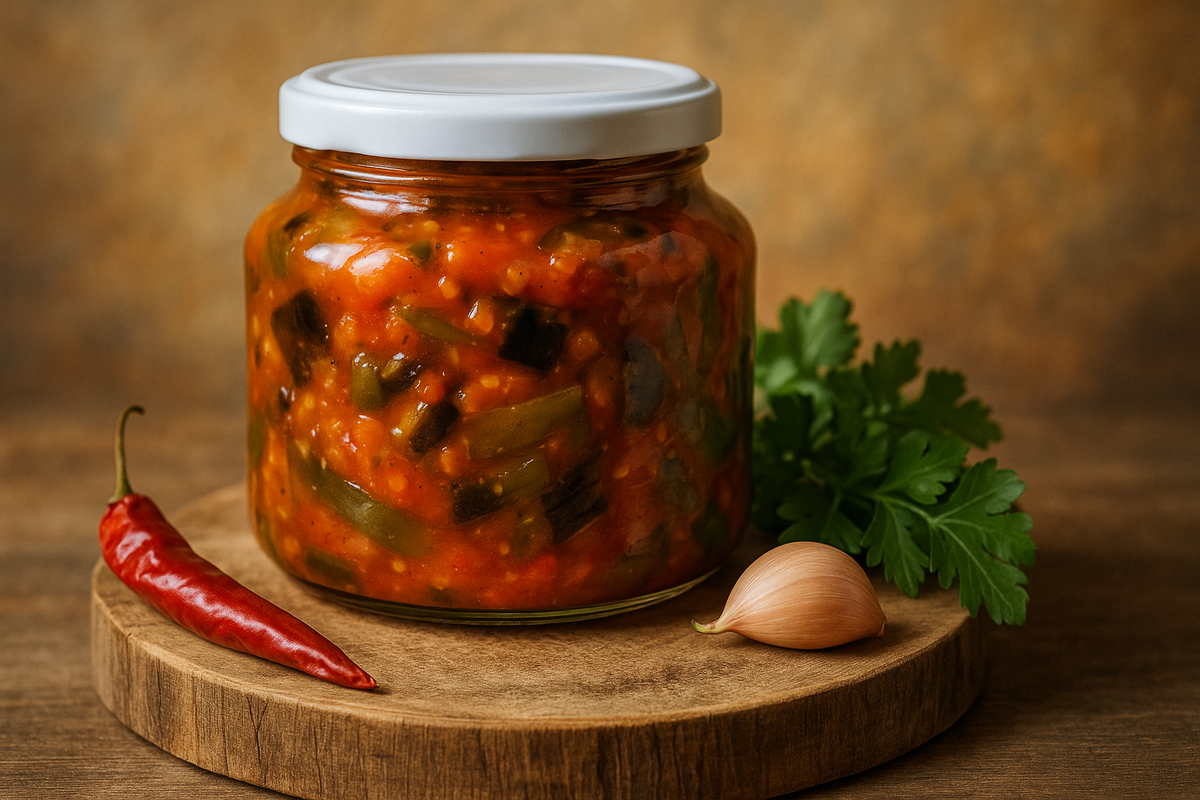 Овощное рагу с баклажанами и помидорами на зиму