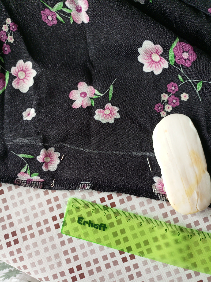 Шов по талии 