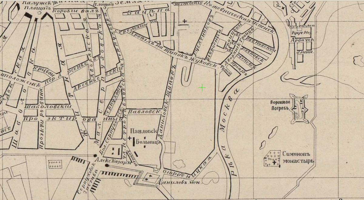 Огородницкая ул. План Москвы, 1882г.