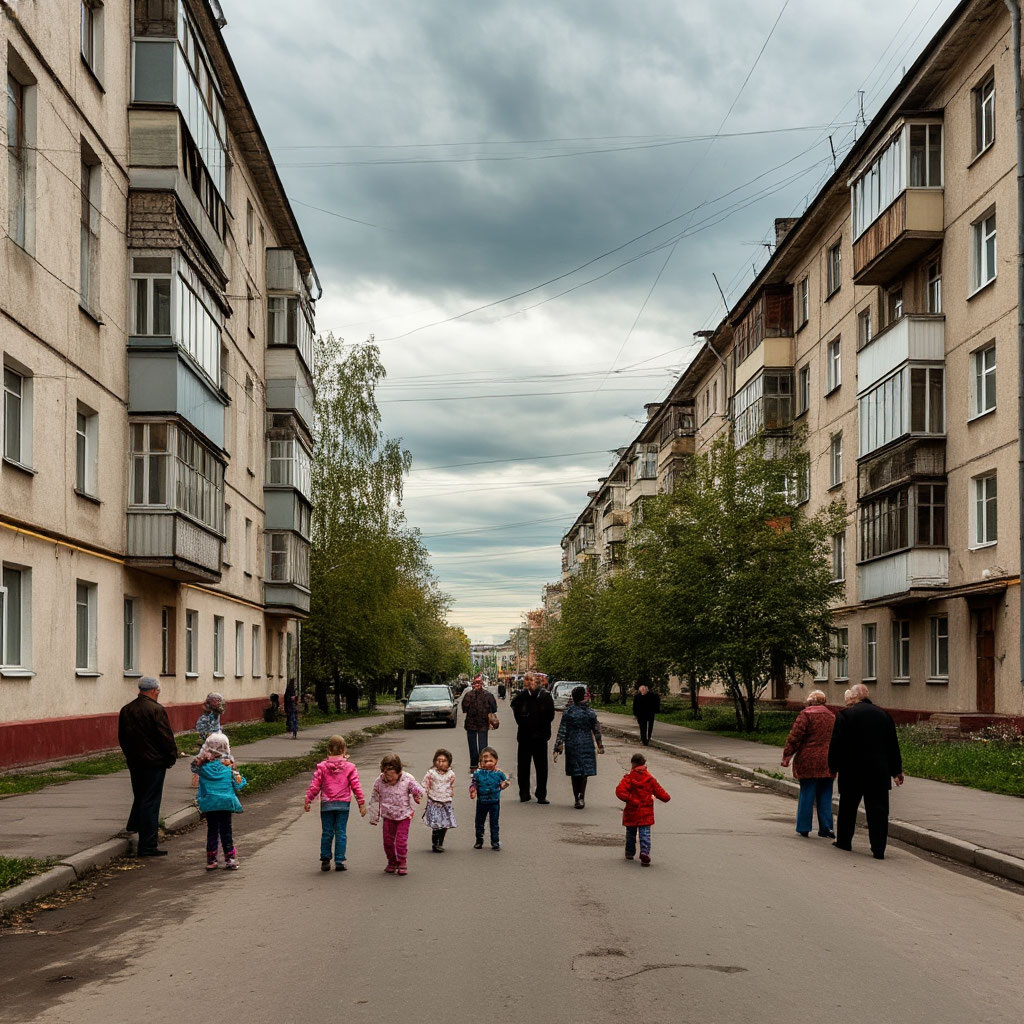 Советская провинциальная улица 80-х