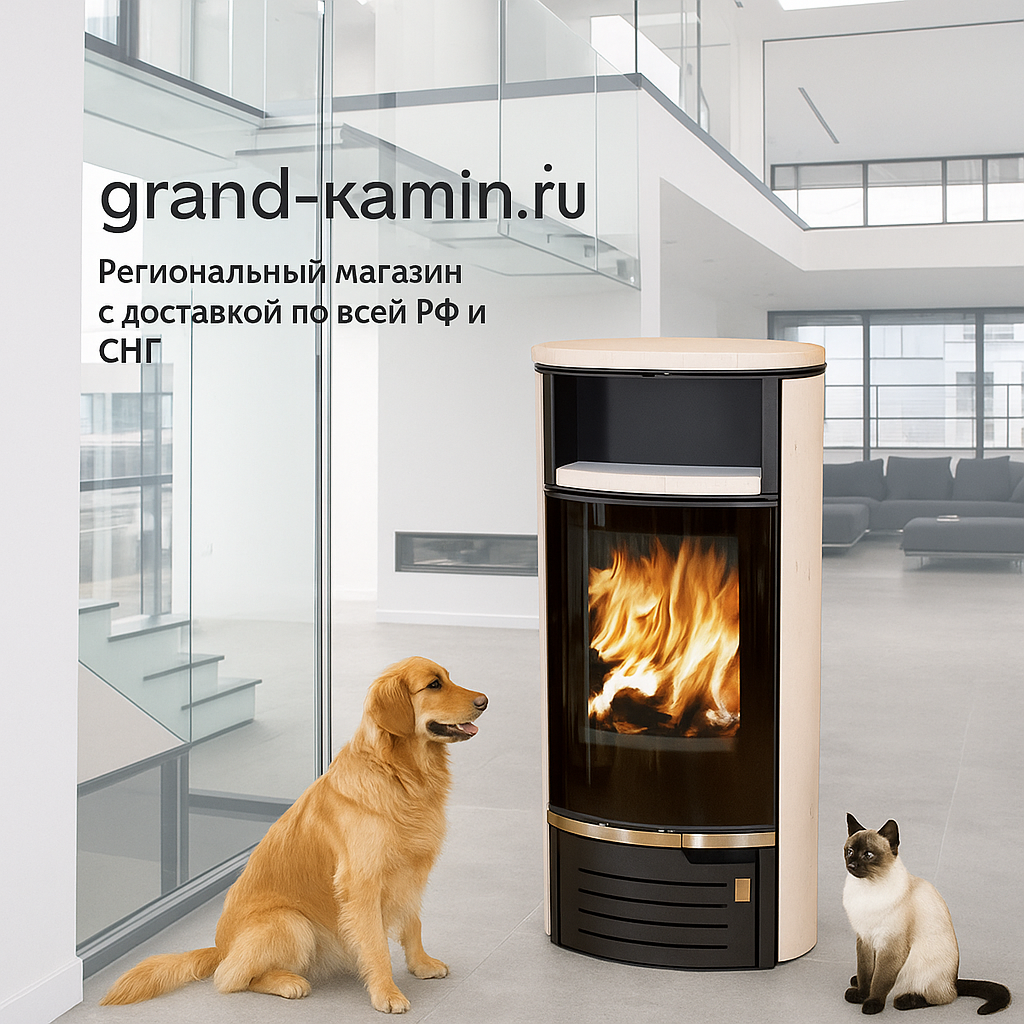    Печь-камин ABX Atlantik 5 III: идеальное сочетание стиля, уюта и экологичности для вашего дома Kamin