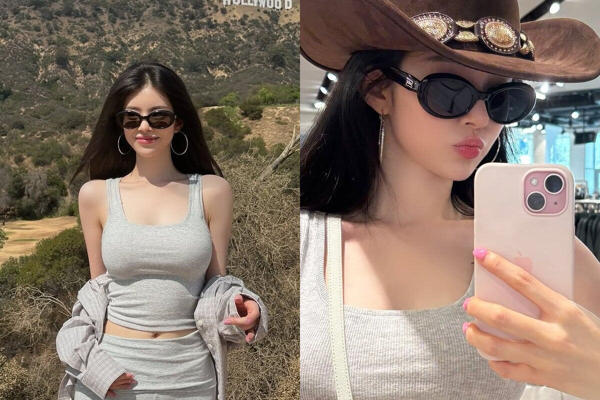   Образ с кроп-топом без рукавов и ковбойской шляпой… Безупречная фигура приковывает взгляды