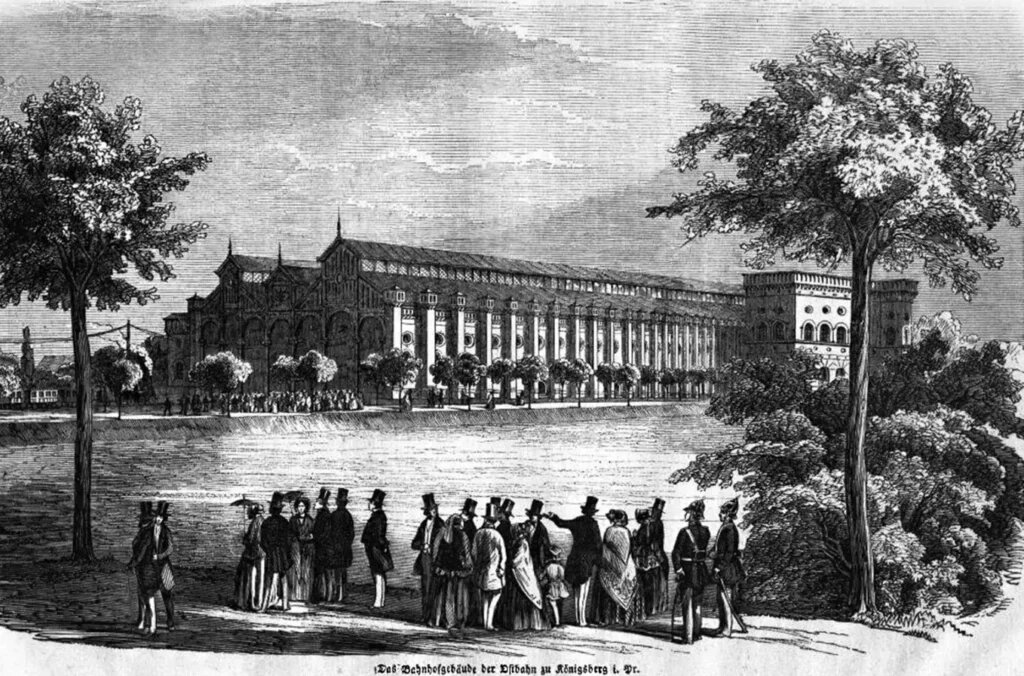   1853, Кенигсберг. Восточный вокзал, открытие вокзала Кенигсберга в 1853 году