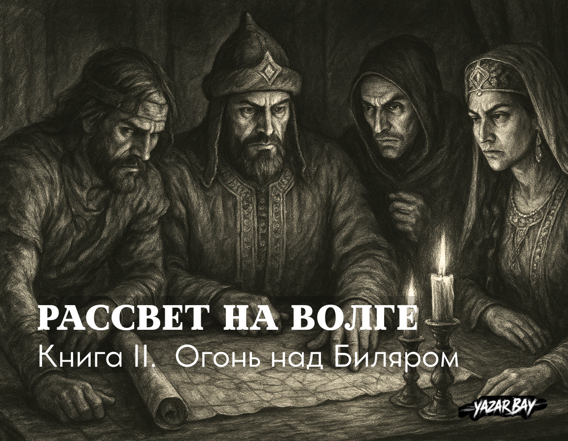 В тайном военном совете в осажденном Биляре герои наконец-то раскрывают главную тайну древнего свитка. ©Язар Бай