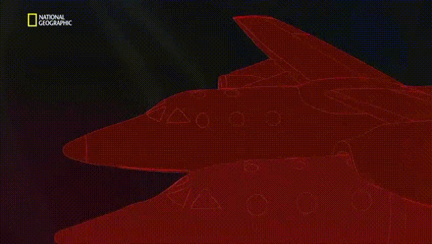 Последовательность испытательного полёта SpaceShipTwo, включая конфигурацию для входа в атмосферу с расправленными хвостовыми стабилизаторами.