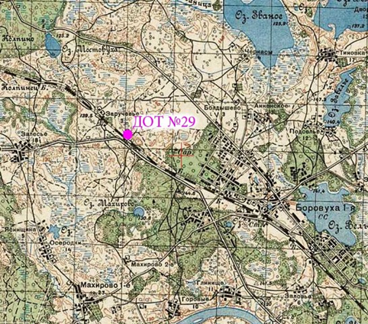 Карта взята с сайта форума «Полоцкий укрепленный район» сайта форума «Глобус Белоруси»