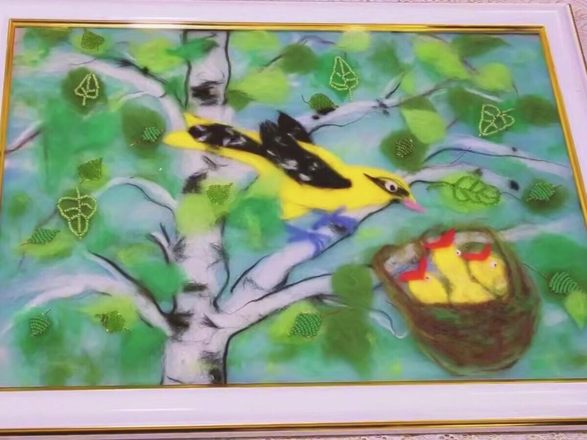    Картина воспитанников самарского детского дома "Иволга". Кадр видео© пресс-служба губернатора Самарской области
