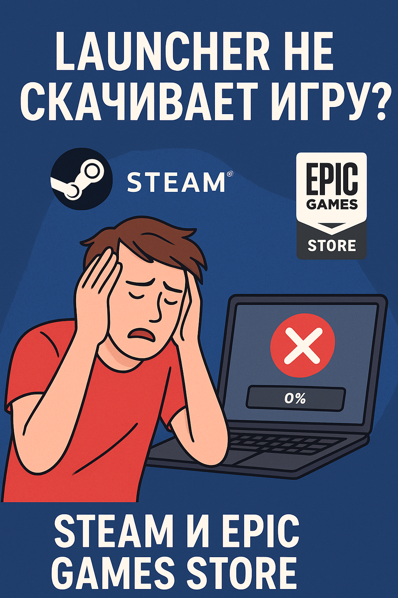 Steam или Epic Games Store не скачивает игру: 5 рабочих способов решения