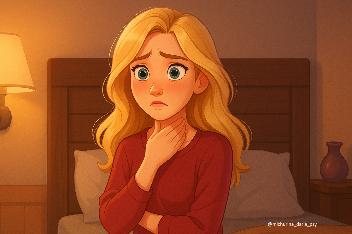 ощущение → страх → контроль → усиление симптома → ещё больше страха