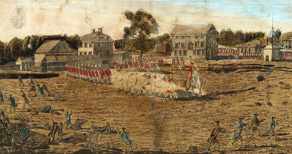  гравюра «Битва при Лексингтоне»