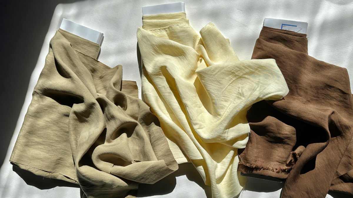 Смесовая ткань 50% тенсель + 50% лён из ассортимента Тканель