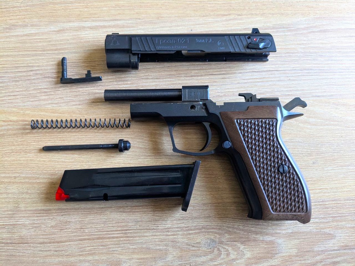 Пистолет Гроза-021 (разбор)