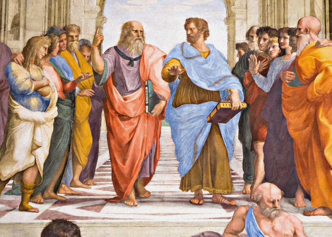 Платон и Аристотель в Афинской школе