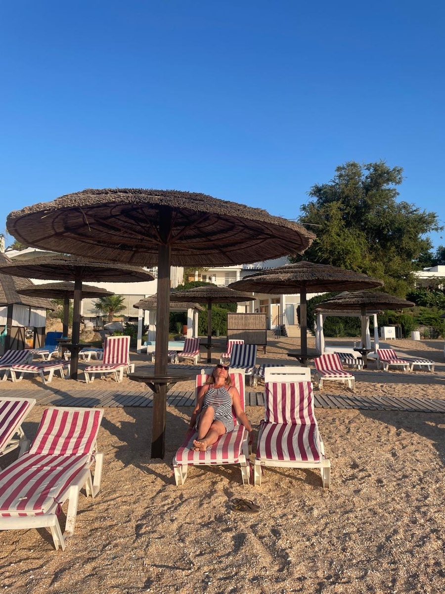 Пляж в Щелкино 