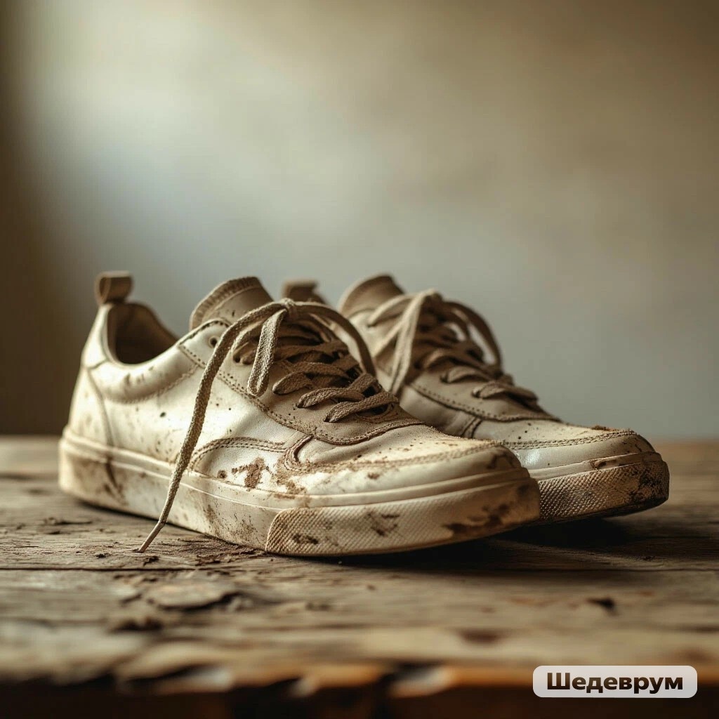 Так по мнению Шедеврум выглядят грязнее кроссовки молодого человека 