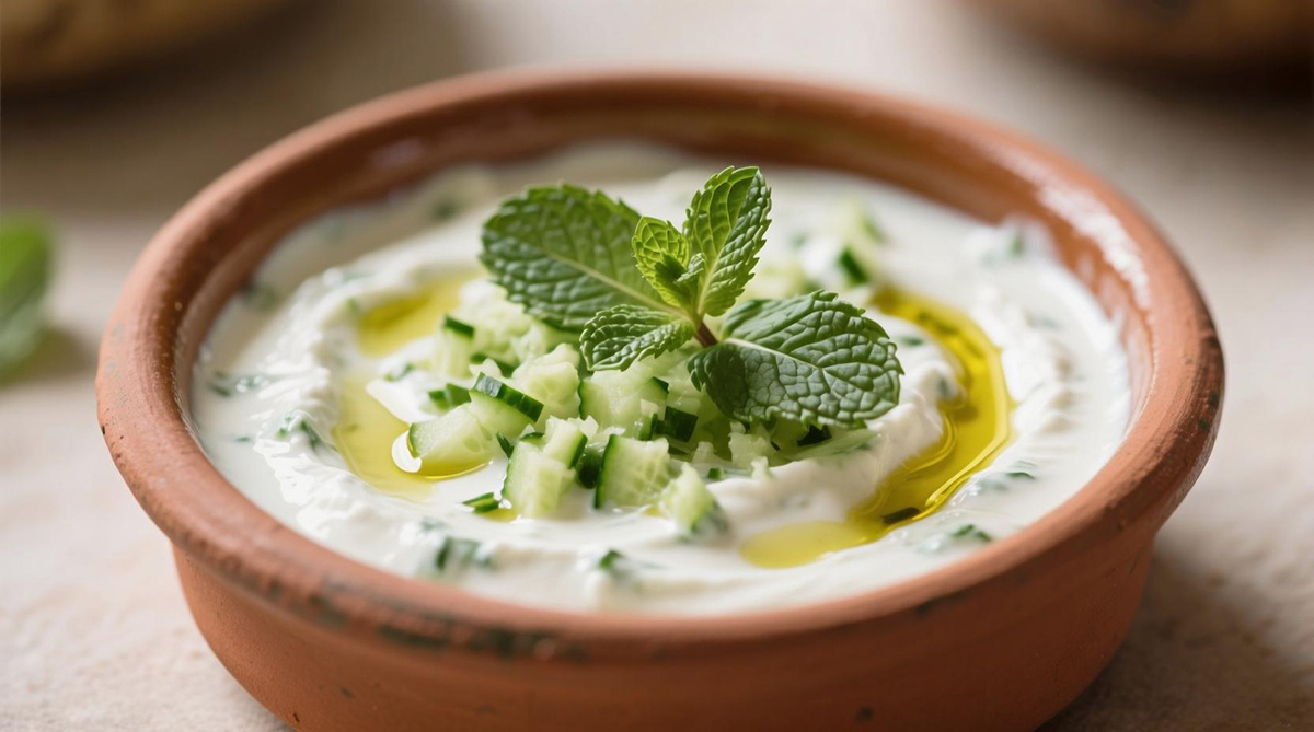 Мятный маринад с йогуртом и огурцом