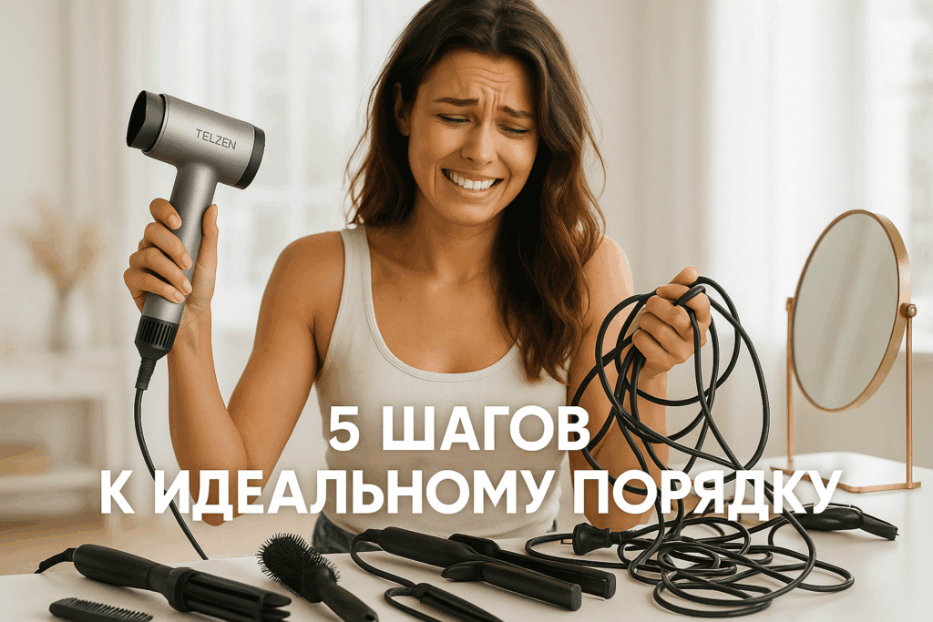    Хранение стайлера и насадок: 5 шагов к идеальному бьюти-уголку TELZEN