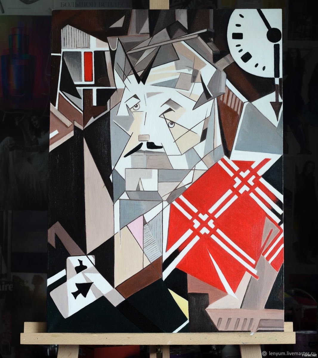 Исаак Каплан, портрет Ника Николса/Председателя/Клетчатого - Донатаса Баниониса, 1978-79гг. Холст, масло. Размер (прибл) 50х70см . Местонахождение неизвестно. 