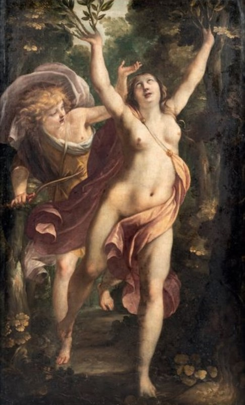 Жак Бланшар, Аполлон и Дафна, холст, масло, 145 х 88 см, частная коллекция