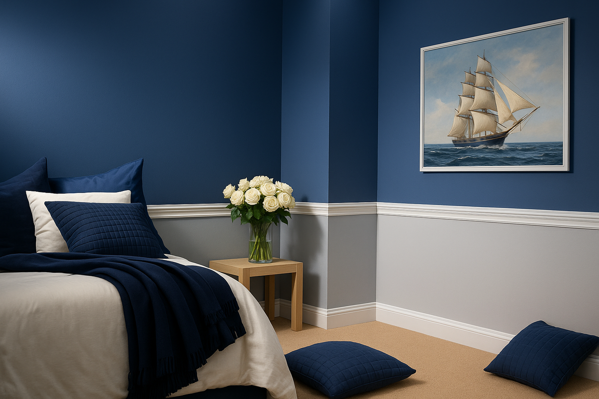 Обои и краска в интерьере