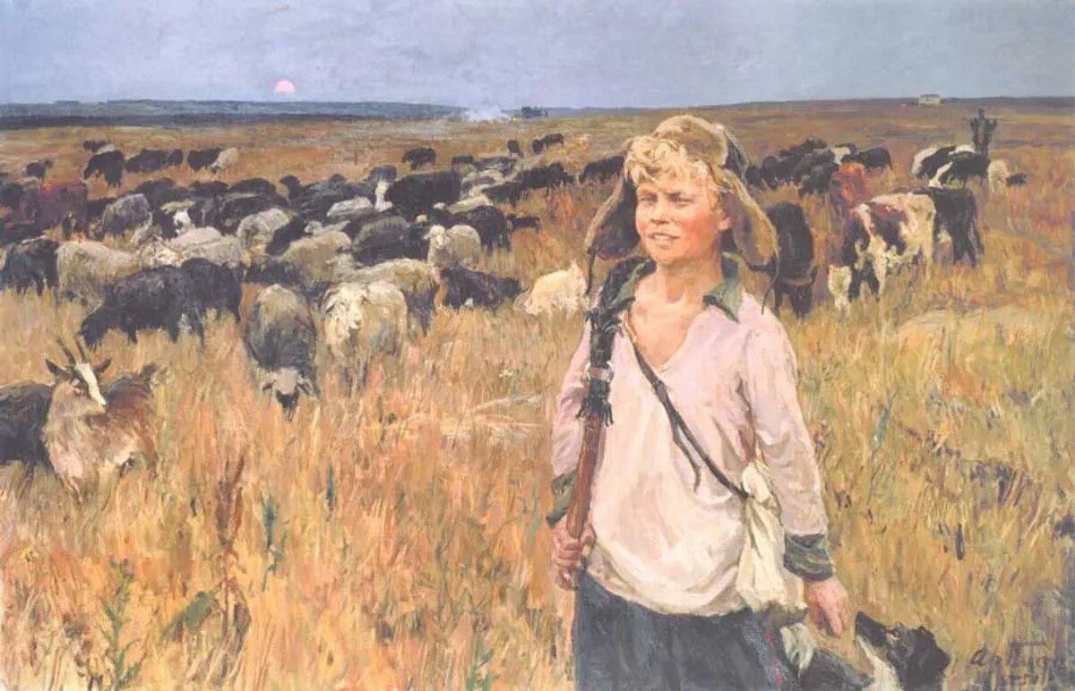 А. Пластов "Витя-подпасок", 1951