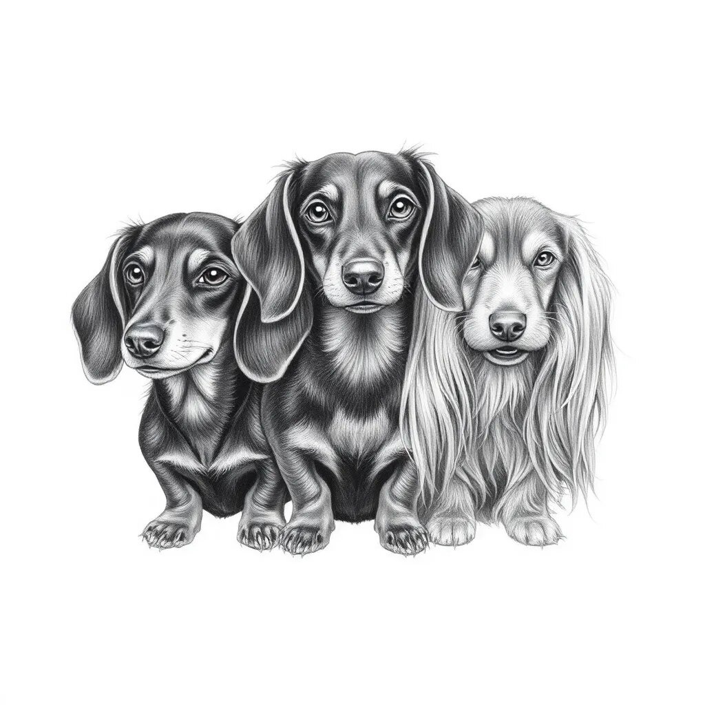 Мы, таксы, бываем весьма разными - гладкошерстными, длинношерстными и жесткошерстными.