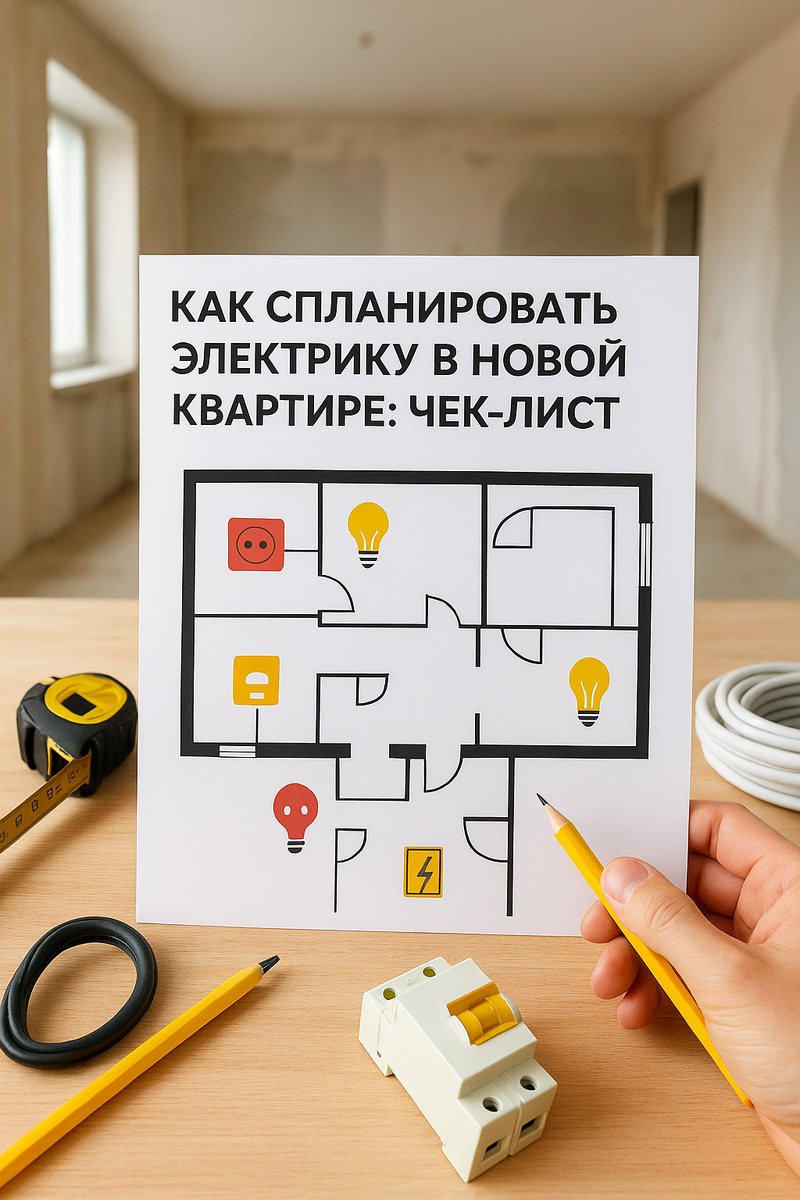 Как спланировать электрику в  квартире: пошаговый чек-лист. Советы электрика Орска. ТехСовет56
