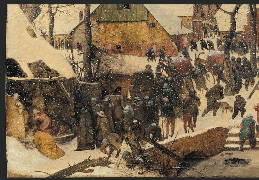 Поклонение волхвов в снегу.1563 г. Картина Питера Брейгеля Старшего