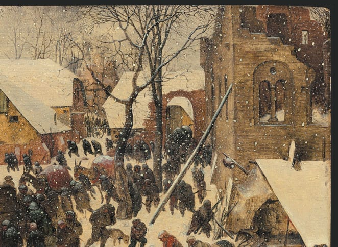 Поклонение волхвов в снегу.1563 г. Картина Питера Брейгеля Старшего