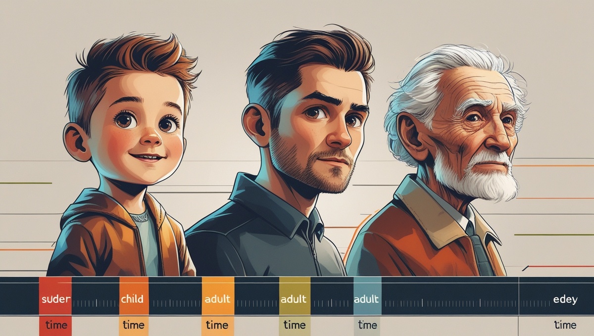 Наглядная шкала жизни: чем старше человек, тем быстрее для него сокращаются годы.