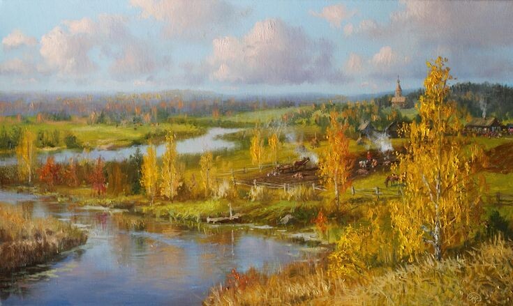 Владимир Юрьевич Жданов «Осень». Фото картины взято из открытого источника.