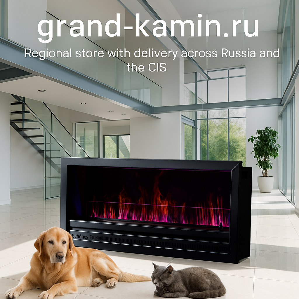    Паровой очаг Schones Feuer HUGO 1000: новый уровень уюта с 3D эффектом живого пламени и умным управлением Kamin
