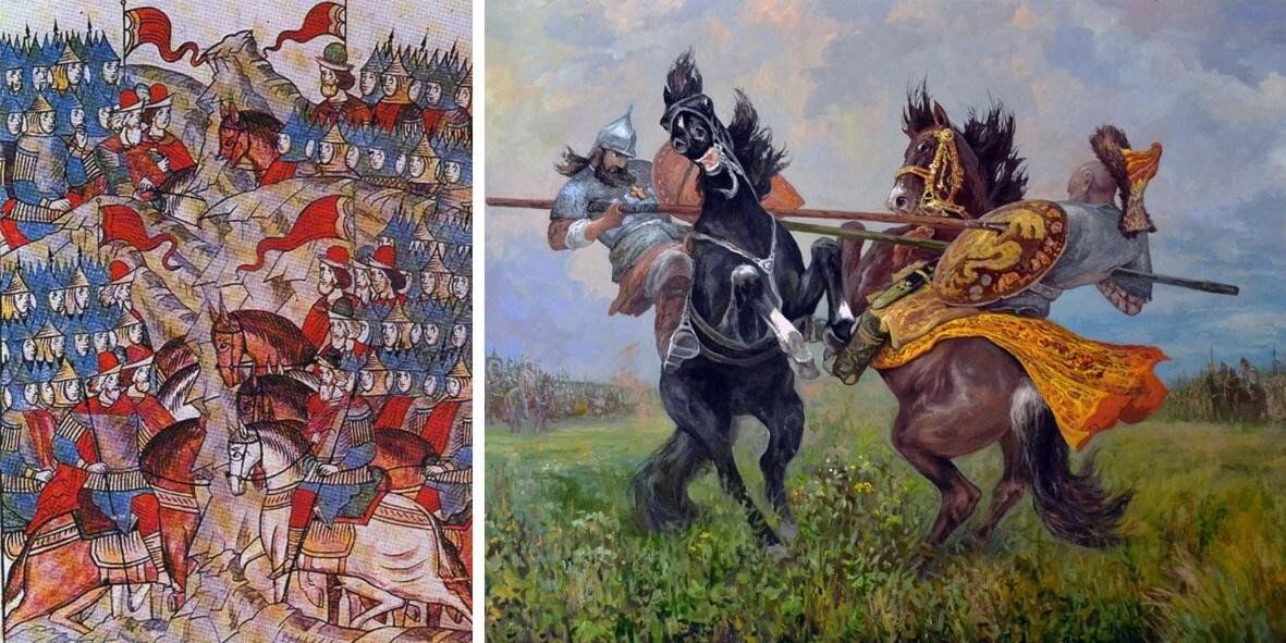Поединок Пересвета и Темир - мурзы.