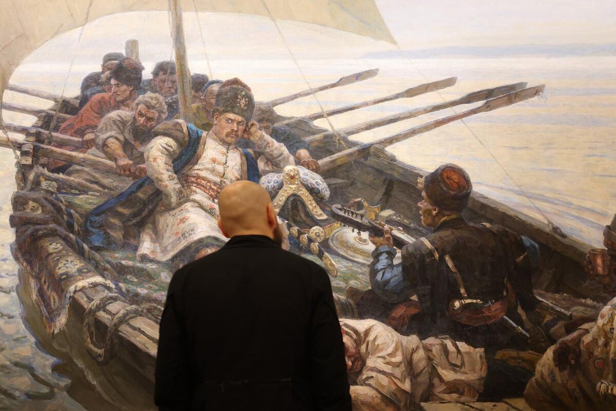 На выставке "Образ Москвы в русском искусстве из коллекции Государственного Русского музея". @Елена Купцова