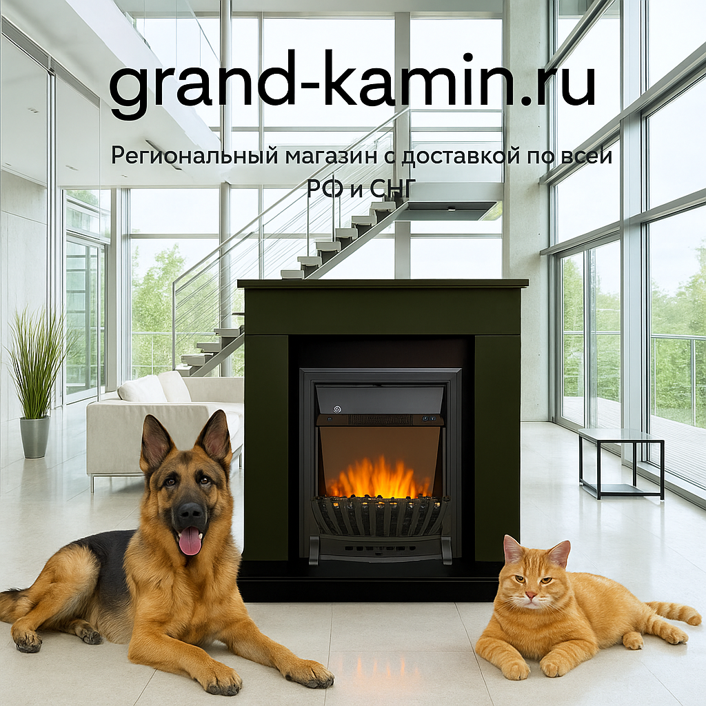    Как электрокамин Bergen DTS SFT (Темная олива) + Aspen Black сделает ваш дом уютным и стильным в любое время года Kamin
