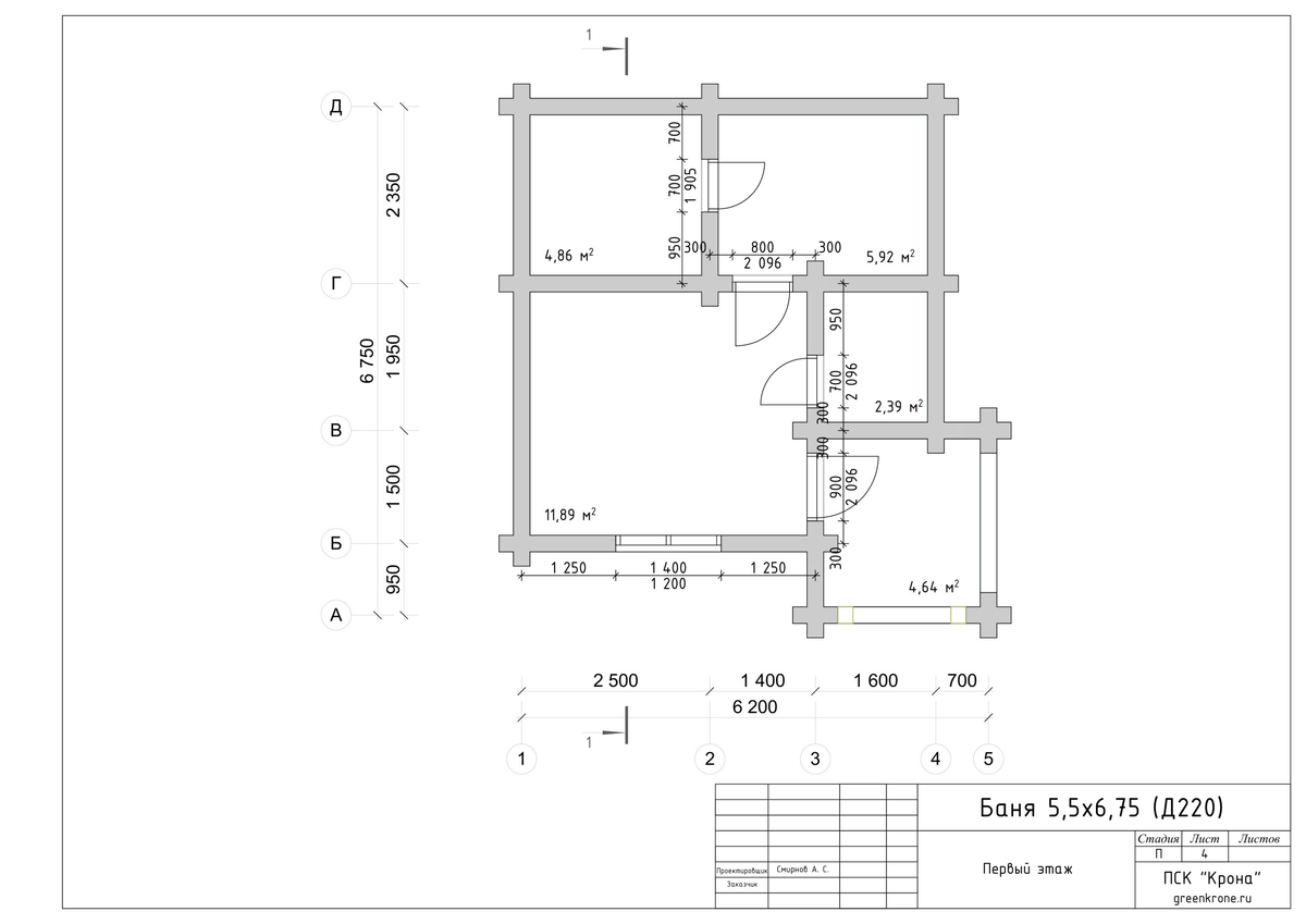 Баня из бревна И-11