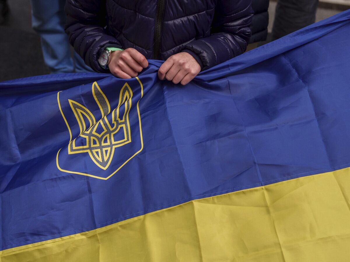    Украинский флаг© AP Photo / Adam Gray
