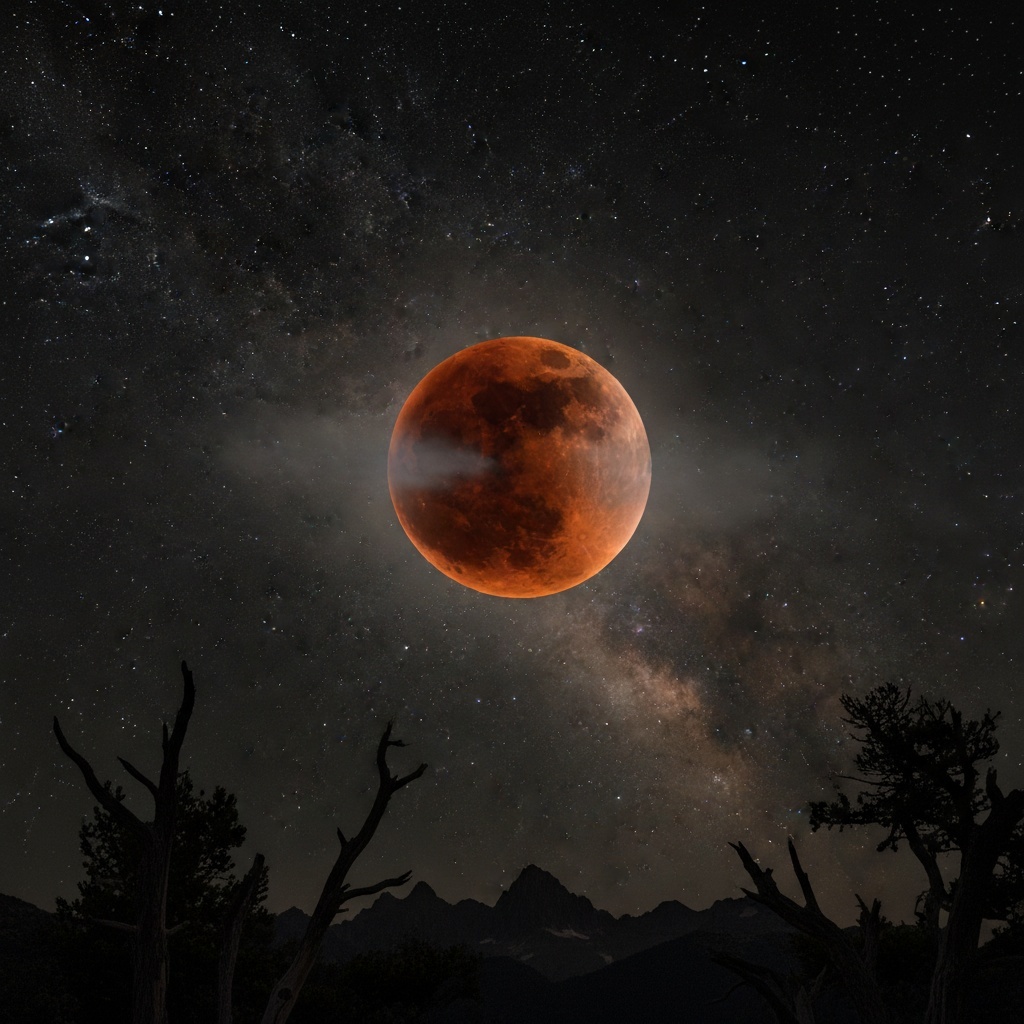 Луна на ночном небе