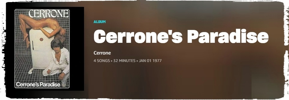 Cerrone "Cerrone’s Paradise" (1977) - Фото оригинальной обложки
