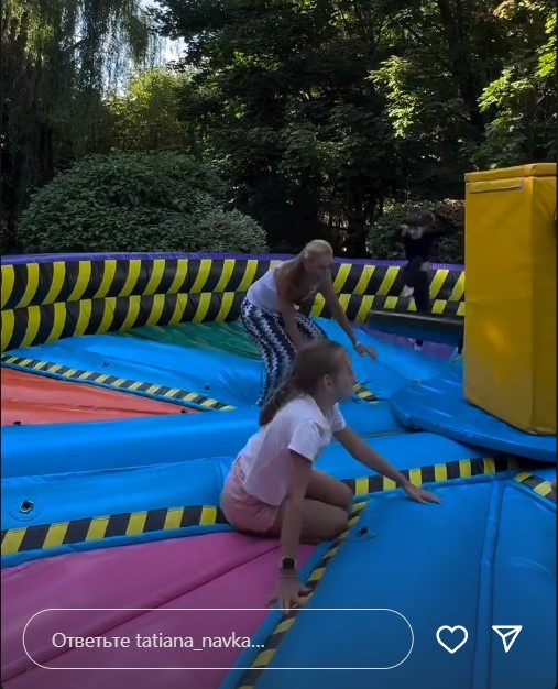 Татьяна Навка развлекалась словно ребенок