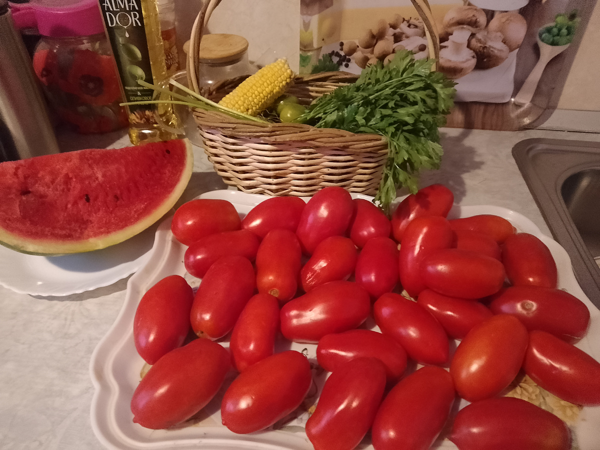 Фото автора, мои помидорки