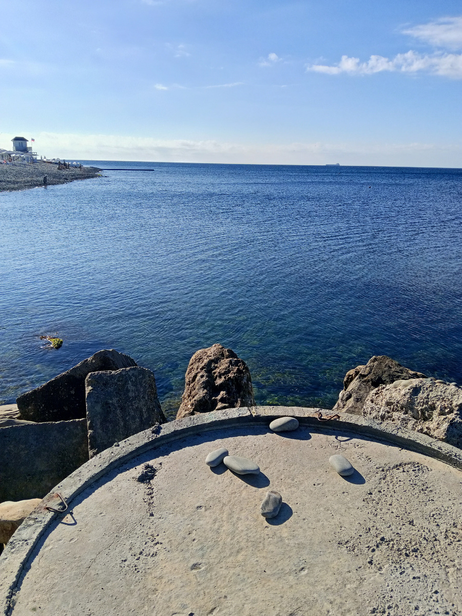 Пляж с утра