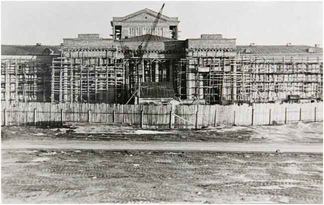 1956 год. Строительство Минского аэровокзала