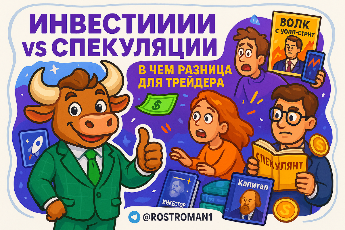    Инвестиции vs спекуляции: где 95% трейдеров теряют деньги и как избежать их ошибок РоСТ | Роман о Системном Трейдинге