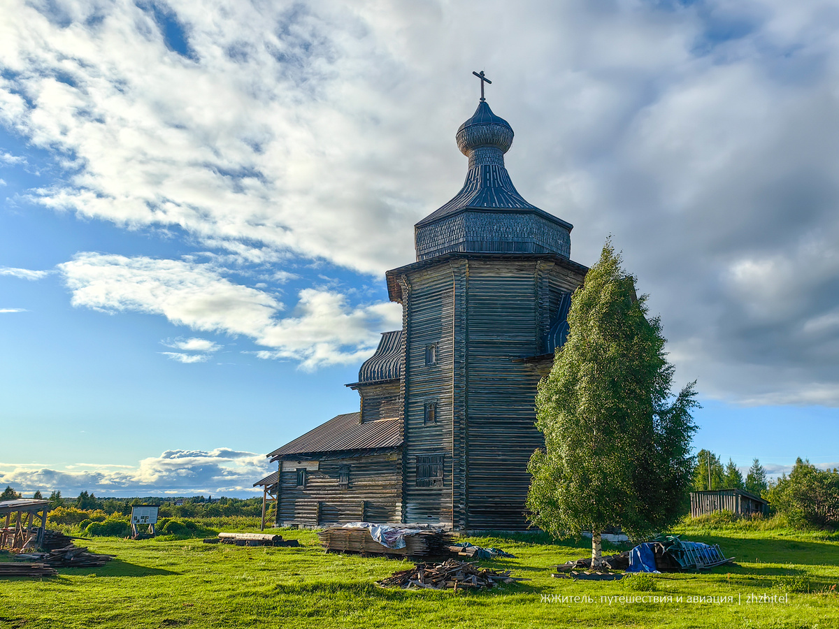 Никольский храм в деревне Зачачье Архангельской области. Фото автора