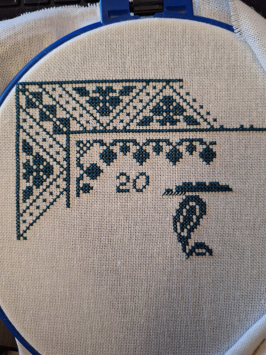 Процесс вышивки