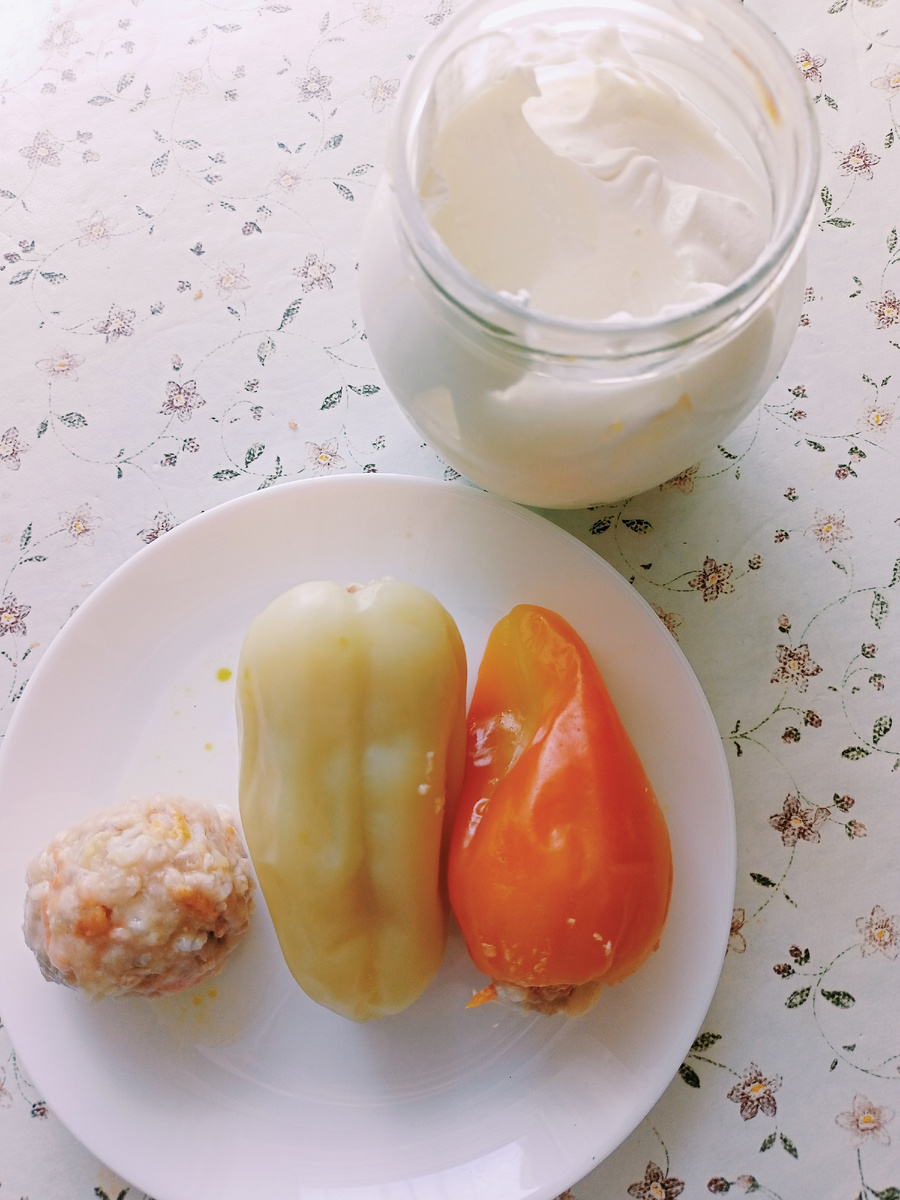 Фаршированный перец. Фото автора.