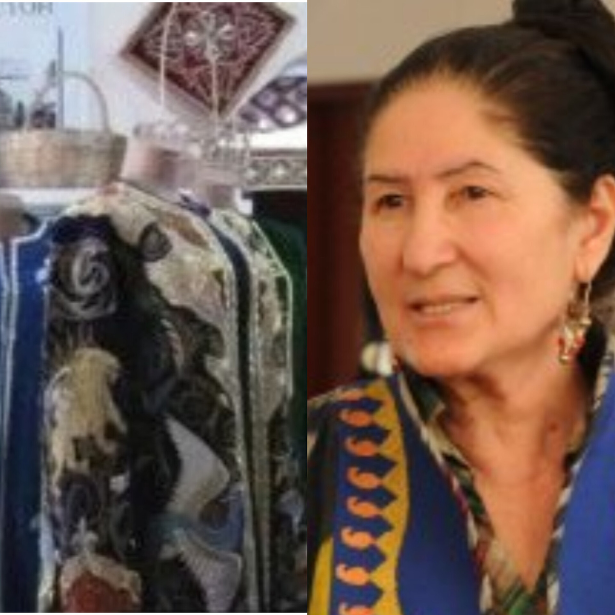 «Присвоение узбекской символики: львы с солнцем из Самарканда и симурги из Бухары на халатах Каюмовой»