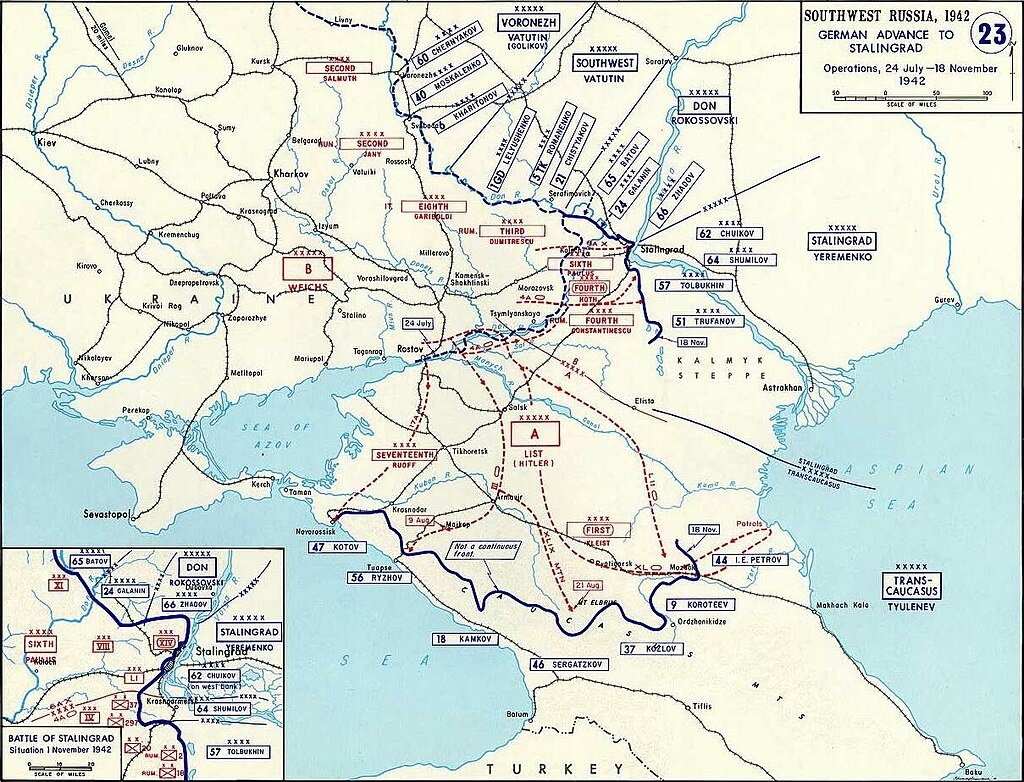 Немецкое наступление: июнь — ноябрь 1942.